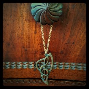 Vintage Treble Clef Necklace